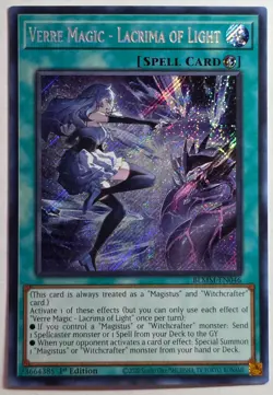 Yugioh Verre Magic - Lacrima of Light BLMM-EN046 Secret Rare 1st Edition - Image 1