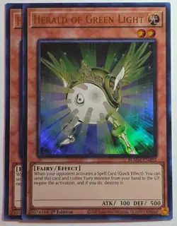 Yugioh x2 Herald of Green Light BLMM-EN102 Ultra Rare 1st Edition - Image 1