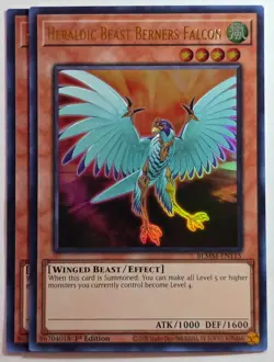 Yugioh x2 Heraldic Beast Berners Falcon BLMM-EN115 Ultra Rare 1st Edition - Image 1