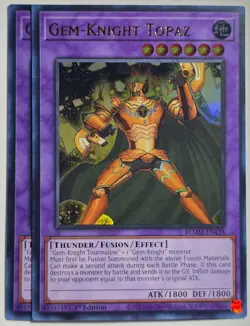 Yugioh x2 GEM-Knight Topaz Ultra Rare 1st Edition - Image 1