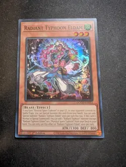 YuGiOh! - Radiant Typhoon Eldam DOOD-EN013 Super Rare 1st Edition Near Mint - Image 1