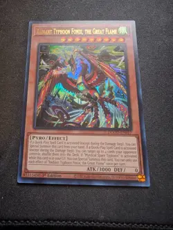 Radiant Typhoon Fonix, The Great Flame DOOD-EN017 Ultra Rare NM Near Mint Yugioh - Image 1