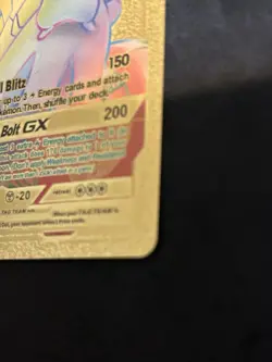 POKEMON PIKACHU & ZEKROM GX TAG TEAM GOLD FOIL RAINBOW CARD Gold Foil Fan Art - Image 5