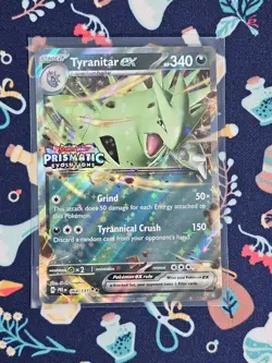 Tyranitar ex Stamped Promo Pokemon Card PRE 064/131 Prismatic Evolutions - Image 1