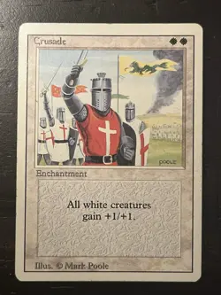 MTG Crusade Revised Edition Regular Rare - BANNED card Heavy Play - Image 1