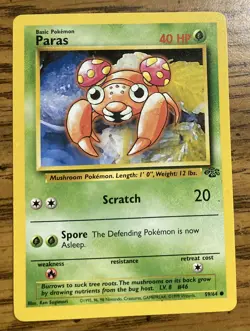 Paras Jungle Set 59/64 Unlimited WOTC Pokemon Card LP/NM - Image 1