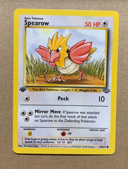 1st Edition Spearow 62/64 Jungle Set - Common Pokemon Card - NM/Mint - Image 1