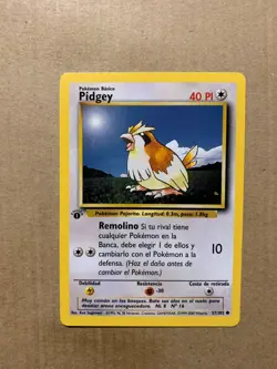 1st Edition SPANISH Pidgey 57/102 Base Set - Common Pokemon Card - NM/Mint - Image 1