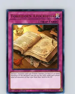 Yu-Gi-Oh TCG Forbidden Apocrypha DUDE-EN047 1st Edition Ultra Rare Card NM - Image 1
