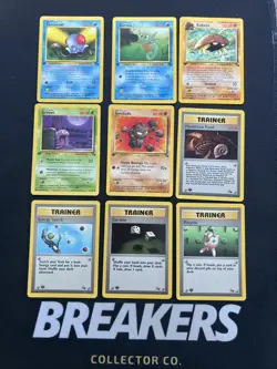 1st Edition Lot Of 9 Fossil Vintage 1999 WOTC Pokemon Cards - Image 1