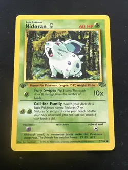 1st Edition Lot Of 9 Jungle Vintage 1999 WOTC Pokemon Cards - Image 2