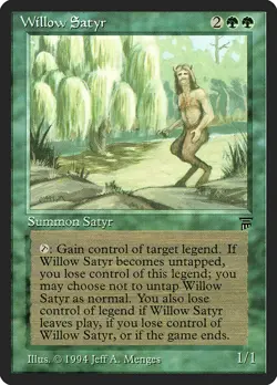 MTG Willow Satyr Legends Magic the Gathering - Image 1
