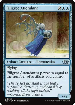 NM Filigree Attendant, MTG, Foundations Jumpstart, Magic the Gathering, 312 - Image 1