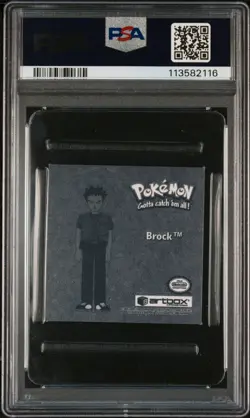 1999 POKEMON STICKERS SERIES 1 BONUS PRISM STICKERS #PR34 BROCK PSA 7 - Image 2