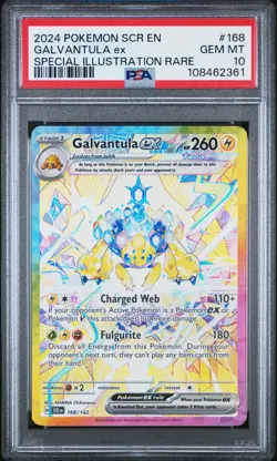 2024 POKEMON SCR EN-STELLAR CROWN SPECIAL ILLUSTRATION RARE GALVANTULA EX PSA 10 - Image 1