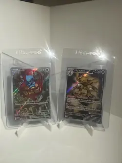 Alakazam 009 and Riolu 010 Black Star Promo Pokemon Center stamp - Image 1