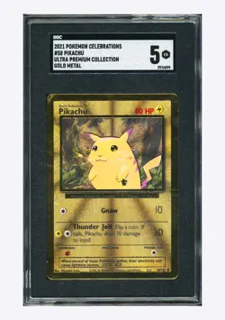 Pokemon SGC5 Pikachu Gold Metal 2021 58/102 Ultra-Premium Collection English - Image 1