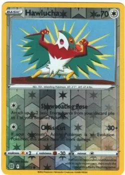 HAWLUCHA 127/172 BRILLIANT STARS POKEMON (REVERSE HOLO, NM) - Image 1