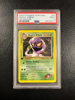 Pokemon Gym Challenge #25 - Koga's Arbok - MINT - 1st Edition - PSA 9 - Rare! - Image 1