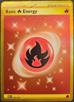 Pokemon TCG - Obsidian Flames - Fire Energy - Gold Secret Rare - 230/197 - NM - Image 1