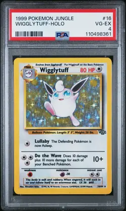 1999 POKEMON JUNGLE #16 WIGGLYTUFF-HOLO PSA 4 - Image 1