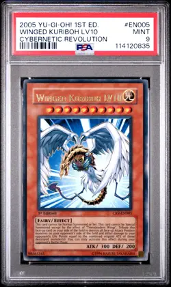 2005 YU-GI-OH! CRV-CYBERNETIC REVOLUTION 1ST ED #EN005 WINGED KURIBOH LV10 PSA 9 - Image 1