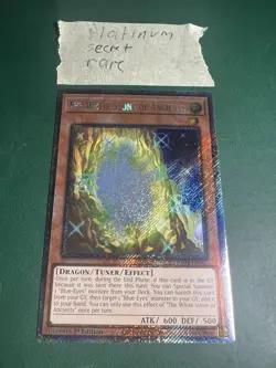 The White Stone Of Ancients Platinum Secret Rare RA04-EN267 Blue-Eyes Yugioh - Image 1