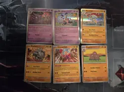 Pokemon 151 Lot 6 Card Mime, Haunter, Marowak, Rhyhorn, Dugtrio, Hitmonchan - Image 1