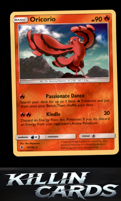 Reverse Holofoil Oricorio (14) 14/145 Pokemon Rare SM - Guardians Rising Card NM - Image 1