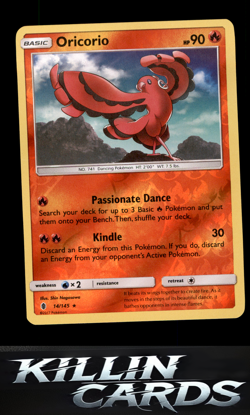 Reverse Holofoil Oricorio (14) 14/145 Pokemon Rare SM - Guardians Rising Card NM - Image 1