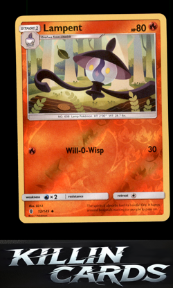 Reverse Holofoil Lampent 12/145 Pokemon Uncommon SM - Guardians Rising Card NM - Image 1