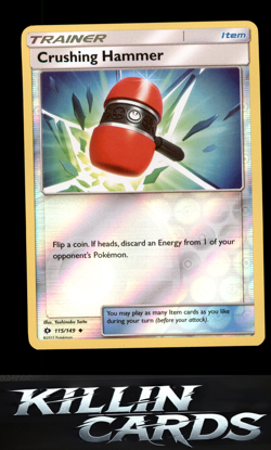 Reverse Holofoil Crushing Hammer 115/149 Pokemon Uncommon SM Base Set Card NM - Image 1
