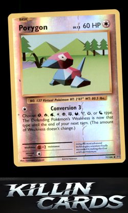 Reverse Holofoil Porygon 71/108 Pokemon Uncommon XY - Evolutions Card NM - Image 1