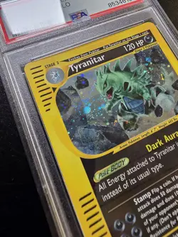 PSA 8 Tyranitar Holo 29/165 - Expedition Rare E Series Pokemon Card - Image 3