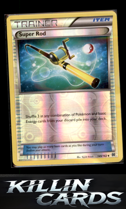 Reverse Holofoil Super Rod 149/162 Pokemon Uncommon XY - BREAKthrough Card NM - Image 1