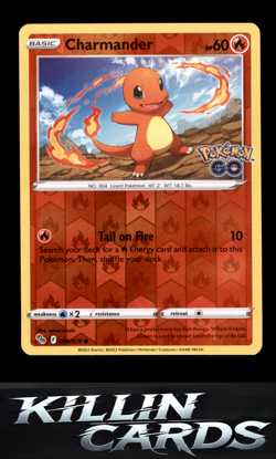Reverse Holofoil Charmander 008/078 Pokemon Common Pokemon GO Card NM - Image 1