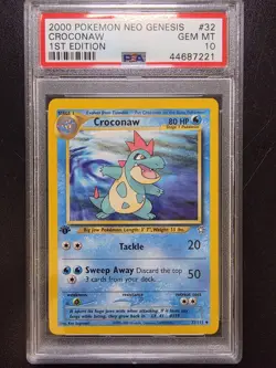 PSA 10 1st Edition Croconaw 32/111 - Neo Genesis Pokemon Card - Image 1