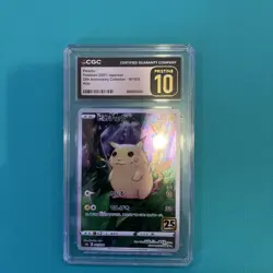 ⚡⚡ CGC 10 Pristine Pikachu 001/028 25th Anniversary 2021 Pokemon Card Japanese - Image 1
