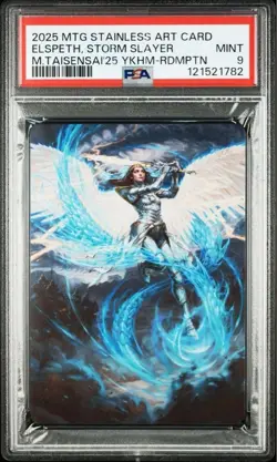 2025 MTG Elspeth Storm Slayer Stainless Art Card PSA9 Mint Japan Promo Rare - Image 1