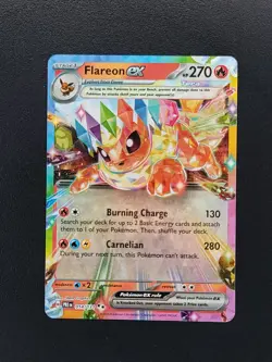 Flareon ex 014/131 PRE Prismatic Evolutions Double Rare Holo Pokemon TCG Card NM - Image 1