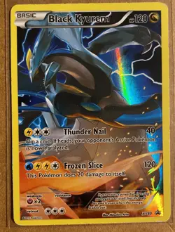 Black Kyurem XY80 Black Star Promo Full Art XY Holo Pokemon Card Lp/mp - Image 1