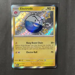 Pokemon TCG Electrode 134/091 Sv: Paldean Fates Shiny Rare Card NM Condition - Image 1