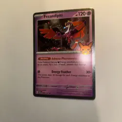 Pokemon TCG Fezandipiti 096/167 Trick Or Trade 2024 Cosmos Holo Rare Card - Image 2