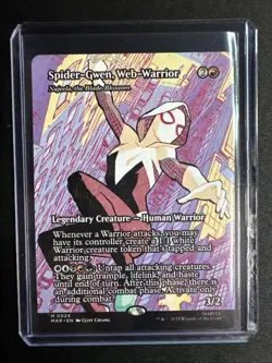 MTG Spider-Gwen Web-Warrior 0024 Borderless Mythic Marvel Spider-Man NM/M - Image 1
