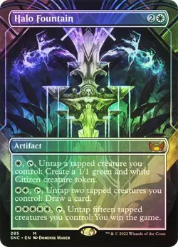 1 x FOIL Halo Fountain (Borderless) Streets of New Capenna MTG NM - Image 1
