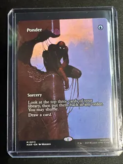 NM Borderless Ponder, MTG, Marvel's Spider-Man, Magic the Gathering 0013 - Image 1