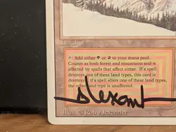 Taiga Signed MTG Magic The Gathering Revised Dual Land - Image 4