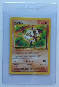 1999 Pokemon Jungle Mankey #055 - Image 1