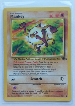 1999 Pokemon Jungle Mankey #055 - Image 3