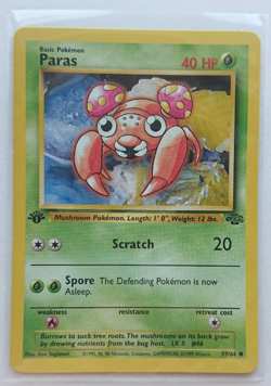 1999 Pokemon Jungle Paras #059 1st Edition - Image 3